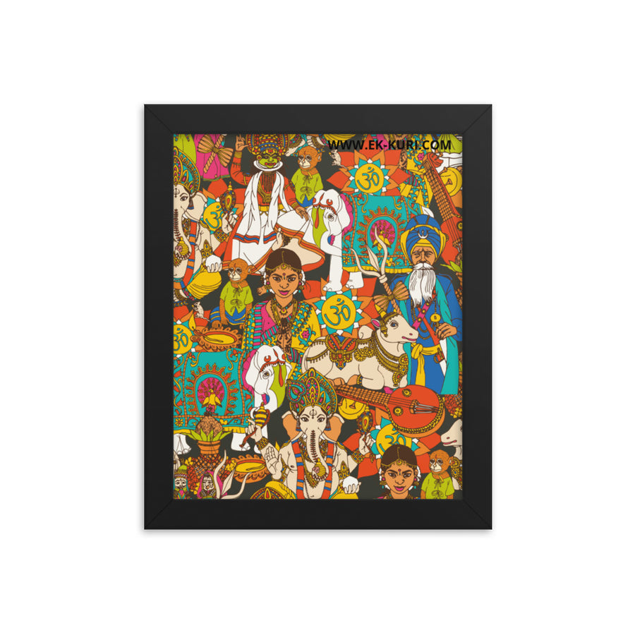 INDIAN CULTURE - Framed poster