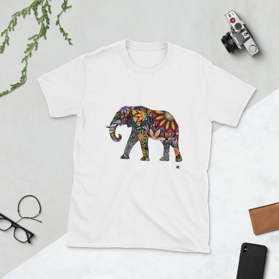 Colourful Elephant - Short-Sleeve Unisex T-Shirt