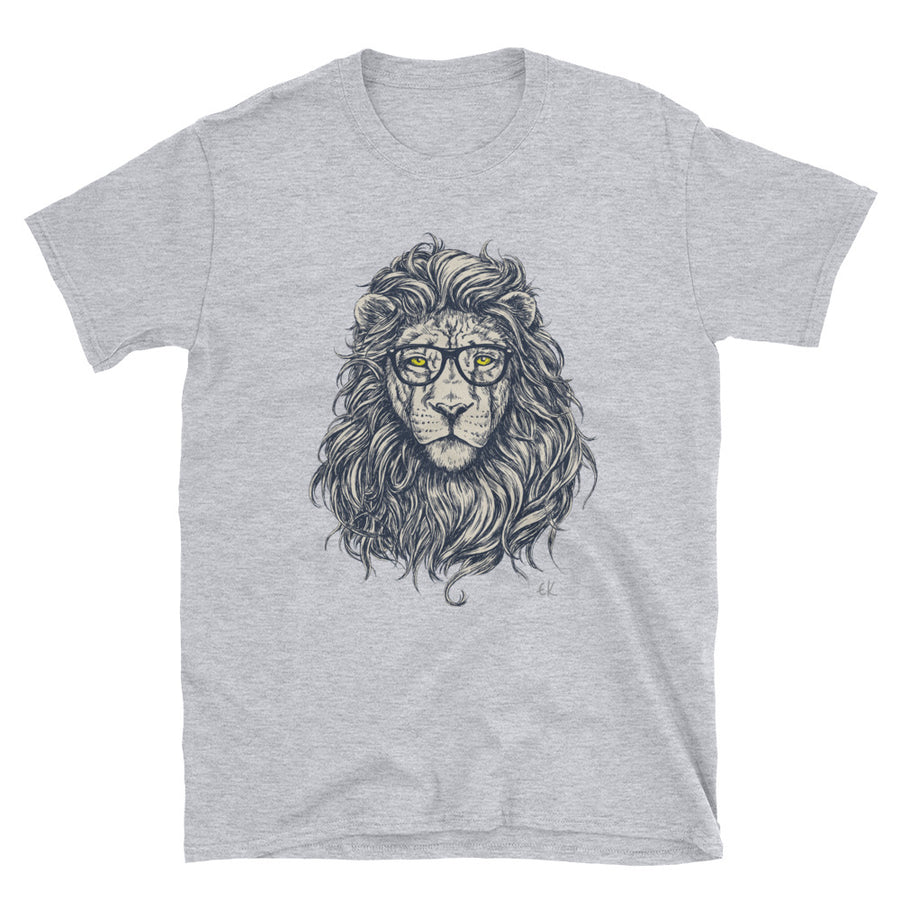 Hipster Lion Vector Short-Sleeve Unisex T-Shirt