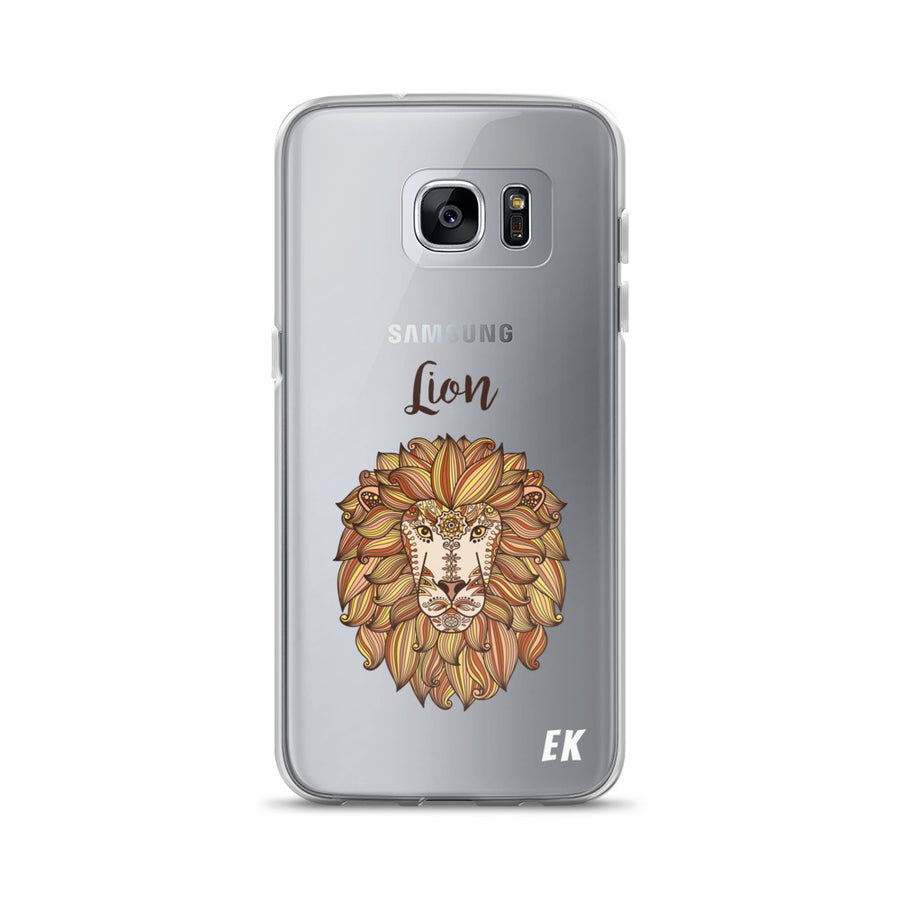 Lion Head With Ethnic Floral Pattern Samsung Case