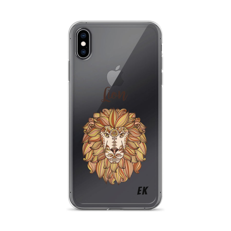 Lion Head With Ethnic Floral Pattern iPhone Case