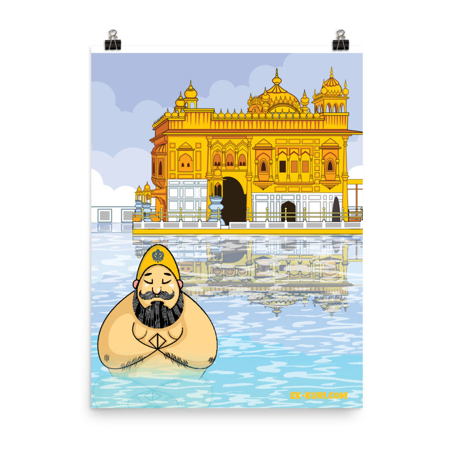 SARDAR IN WATER GOLDEN TEMPLE - Poster
