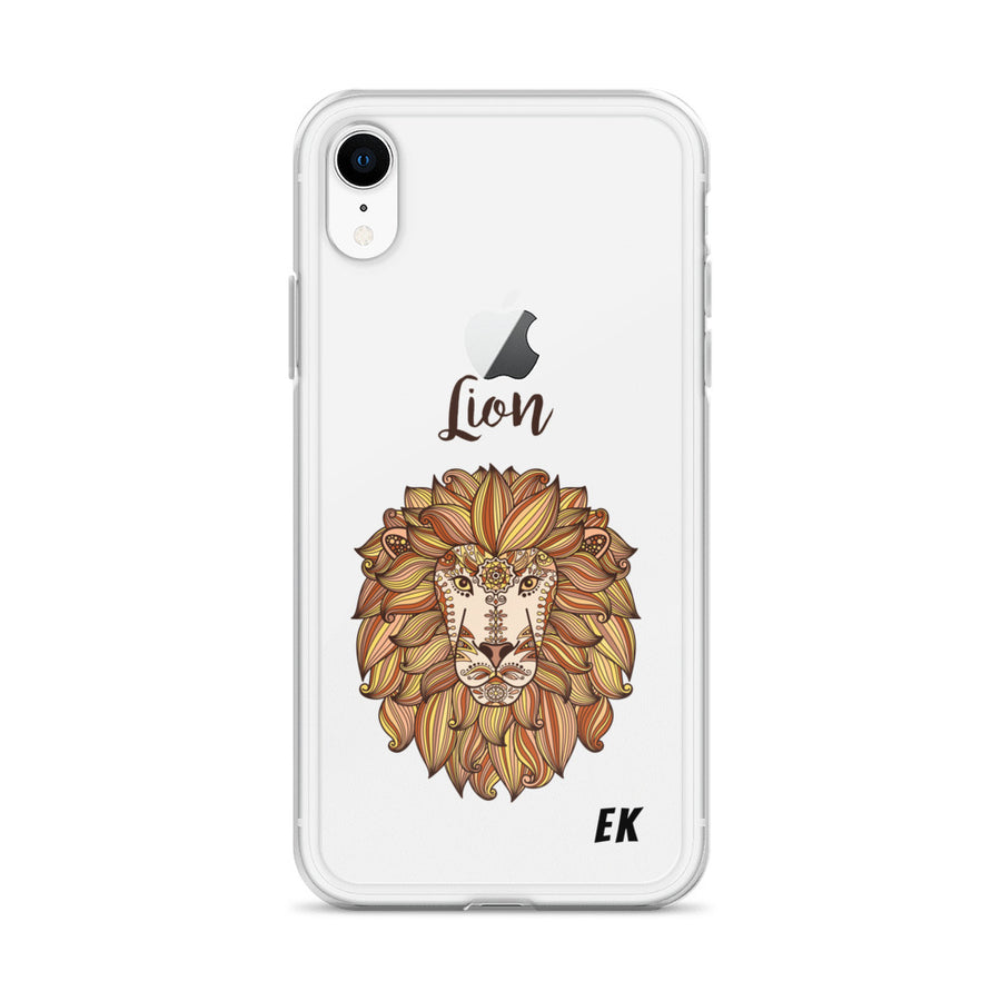 Lion Head With Ethnic Floral Pattern iPhone Case