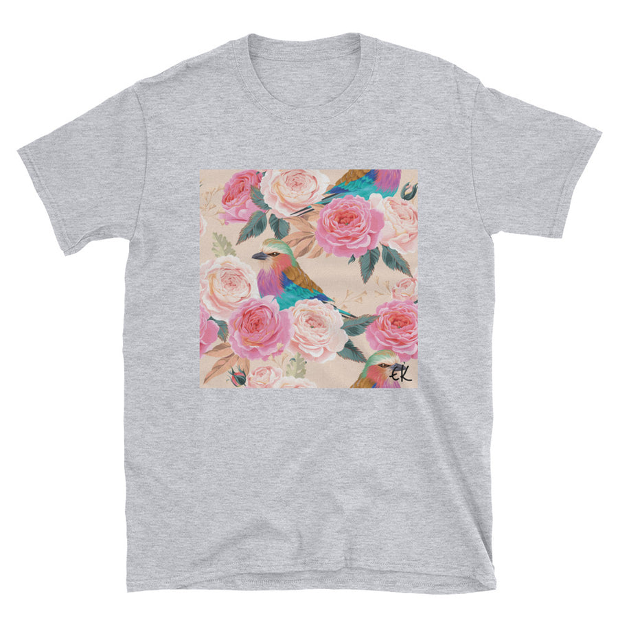 Seamless Vintage Roses Short-Sleeve Unisex T-Shirt
