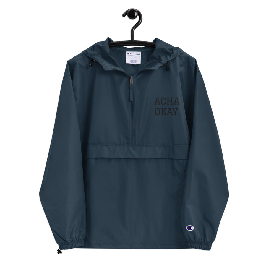 ACHA OKAY - Embroidered Champion Packable Jacket