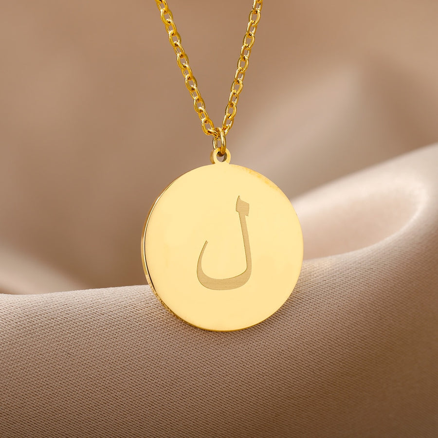 Arabic Initial Letter Necklaces SN263 – Qitian Wholesale & Dropshipping