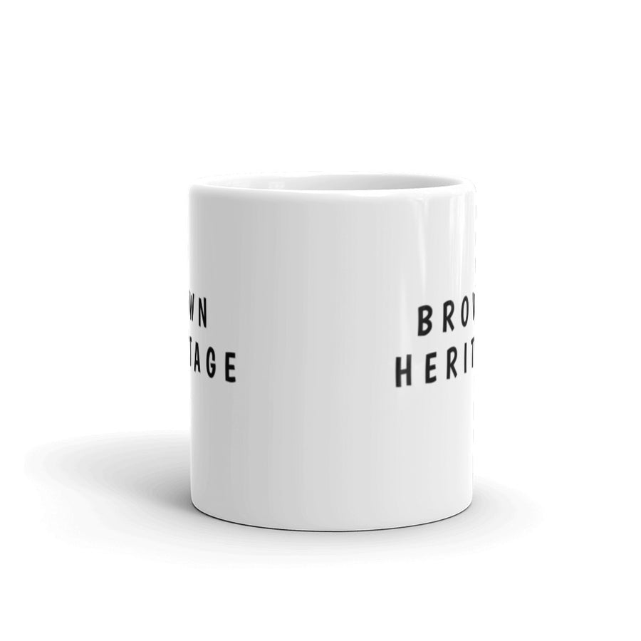 Brown Heritage - White glossy mug