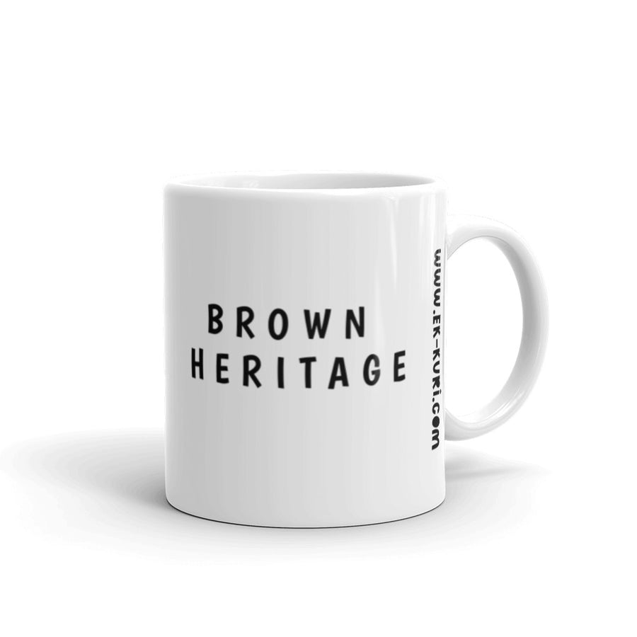Brown Heritage - White glossy mug